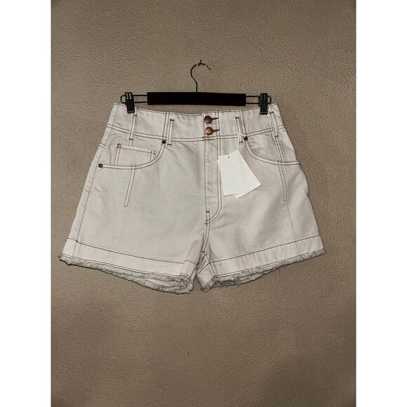 Ulla Johnson The CharlotteCowrie Wash Preppy Western Old Money CreamShorts